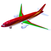 Boeing 777 Toy Plane for Kids – Die-Cast Jet with Light & Pull-Back Action (Green & Red Available)